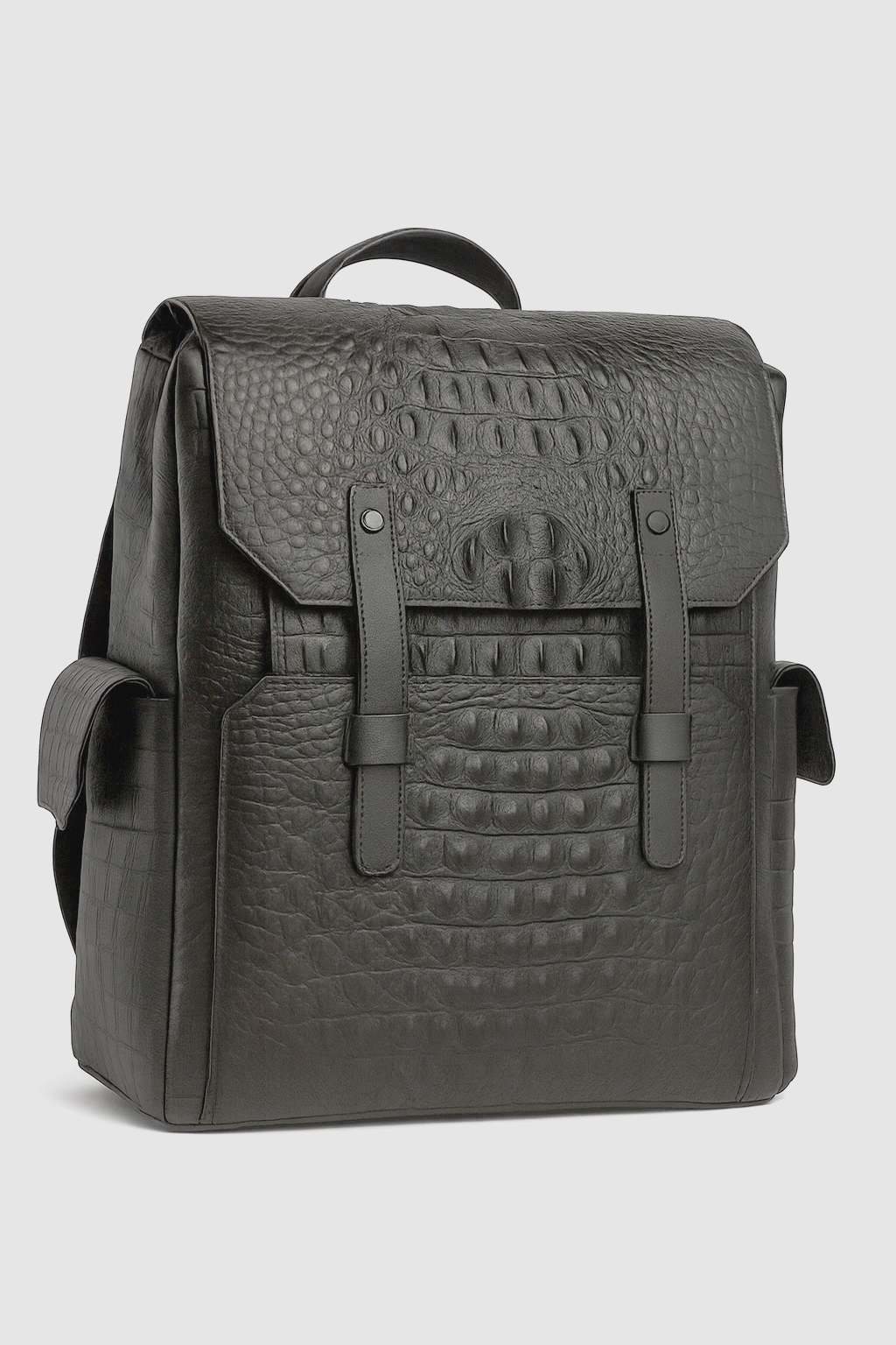 Genuine Crocodile Skin Leather Large Backpack