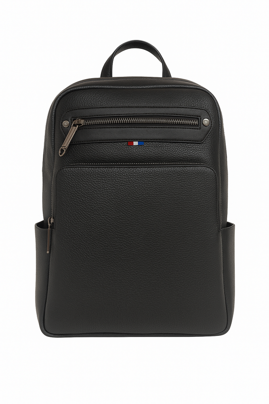 Genuine Leather Backpack Tommy Design (Black)