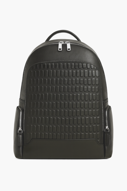 Genuine Leather Backpack (Black)